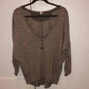 free people brown top